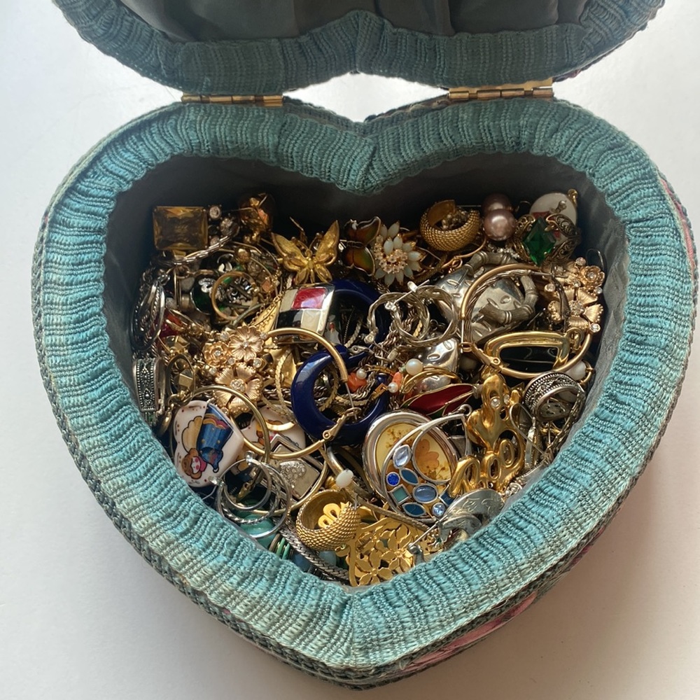 Vintage Treasure Box of Estate Vintage Jewelry